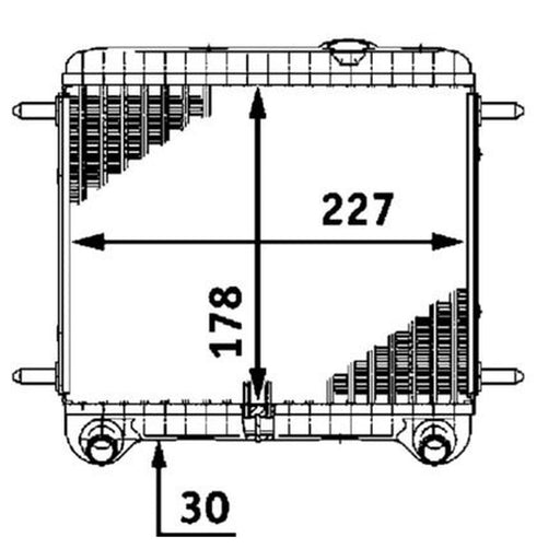 Mahle Engine Radiator fits Mercedes-Benz E-Class 2003-2008 211.028 211.029