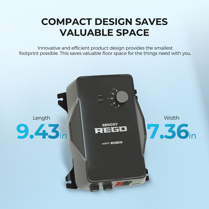Renogy REGO 12V 60A MPPT Solar Charge Controller Dyna-mo Solar - Dynamic Drive