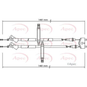 Apec Handbrake Cable Rear CAB1143