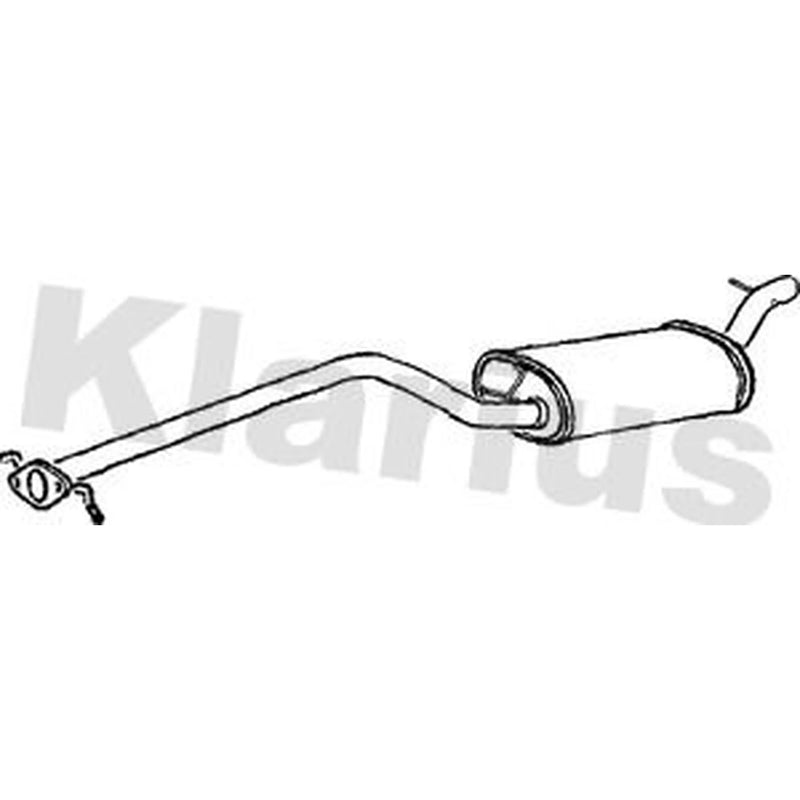 Klarius Box With Centre Pipe Centre fits Ford Focus I 1998-2004 1.8