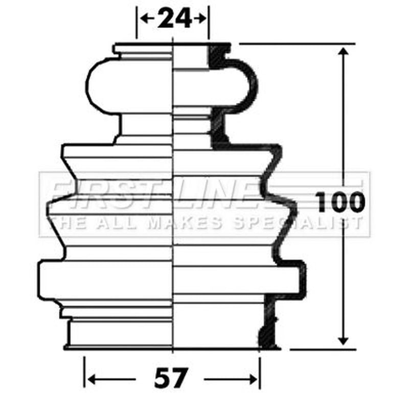 First Line Drive Shaft Bellow Kit Front Left fits Audi A3 1996-2003 1.9