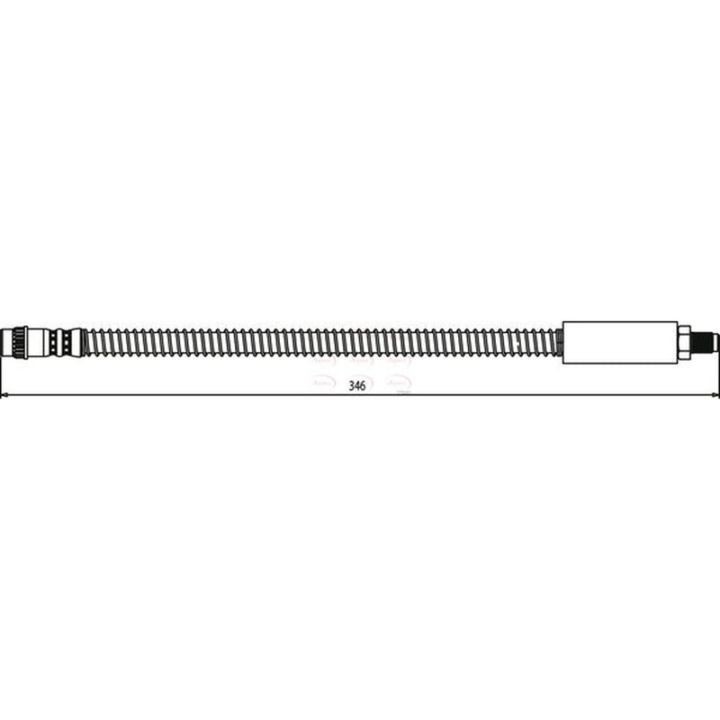 Apec Brake Hydraulic Hose Line Front fits Renault Clio 1998-2016