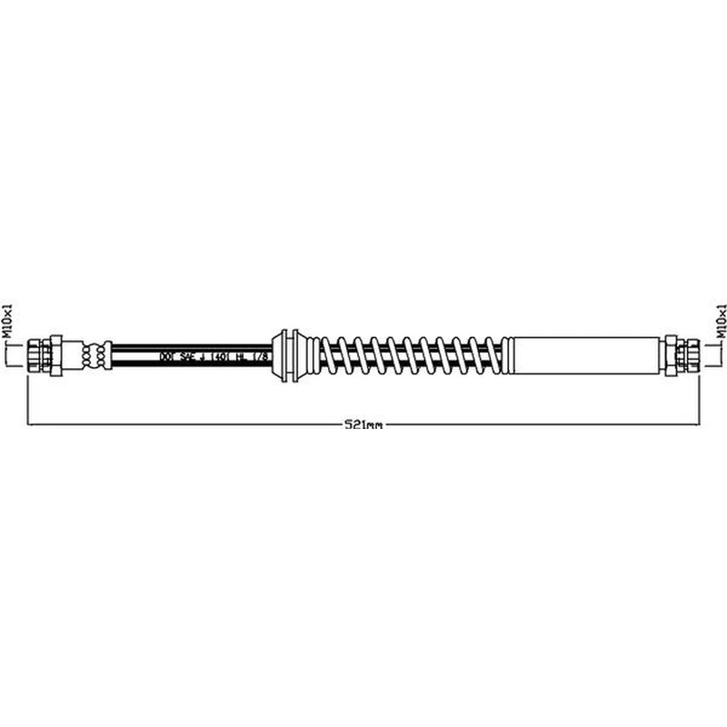 Juratek Brake Hydraulic Hose Line Right JBH1133