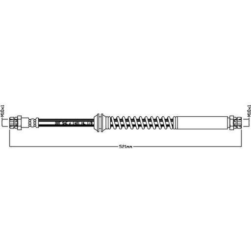 Juratek Brake Hydraulic Hose Line Right JBH1133