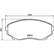 DON Front Brake Pad Set fits Ford Asia & Oceania Freda Bus 1995-2002 2.5