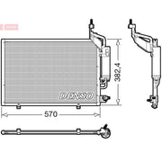 Denso Air Conditioning Condenser DCN10050