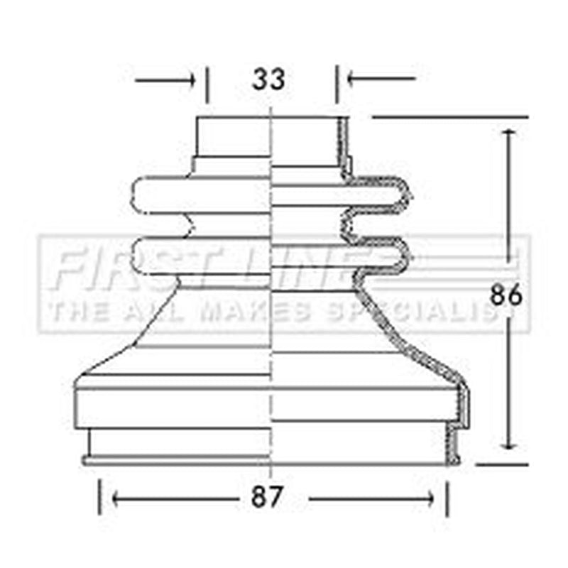 First Line Drive Shaft Bellow Kit Front Left fits Citroën Relay I 1994-2002