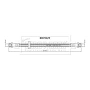 Borg & Beck Brake Hydraulic Hose Line Front Right BBH9029