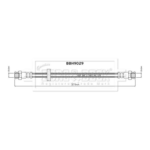 Borg & Beck Brake Hydraulic Hose Line Front Right BBH9029