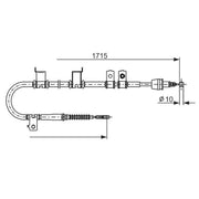 Bosch Handbrake Cable Left Rear fits Hyundai I30 2007-2012 1.4 1.6 2.0