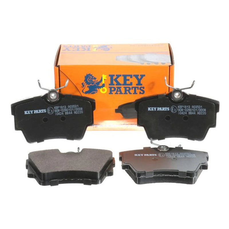 Key Parts 4 x Rear Brake Pad Set fits Fiat Talento 2016 on 1.6