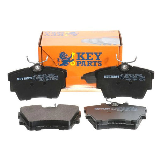 Key Parts 4 x Rear Brake Pad Set fits Fiat Talento 2016 on 1.6