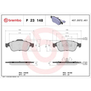 Brembo Front & Rear Pads fits Alfa Romeo Giulietta 2010-2020 1.4 1.6