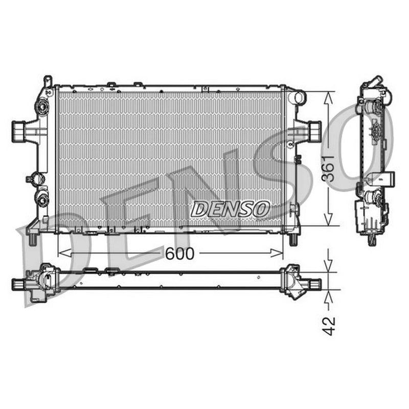 Denso Engine Radiator fits Opel Astra G 1999-2005 2.0 2.2