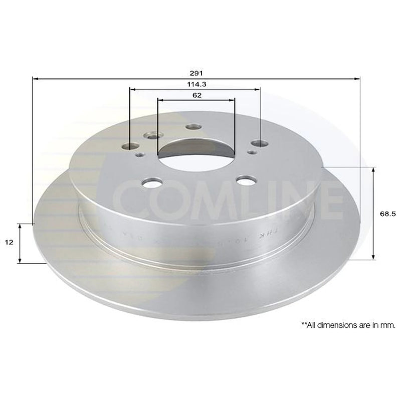 Comline Front & Rear Brake Discs & Pads fits Toyota Avensis Verso 2001-2009