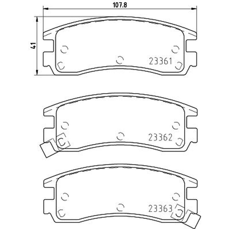 Mintex Rear Brake Pad Set fits Buick Century 1996-2005 3.1