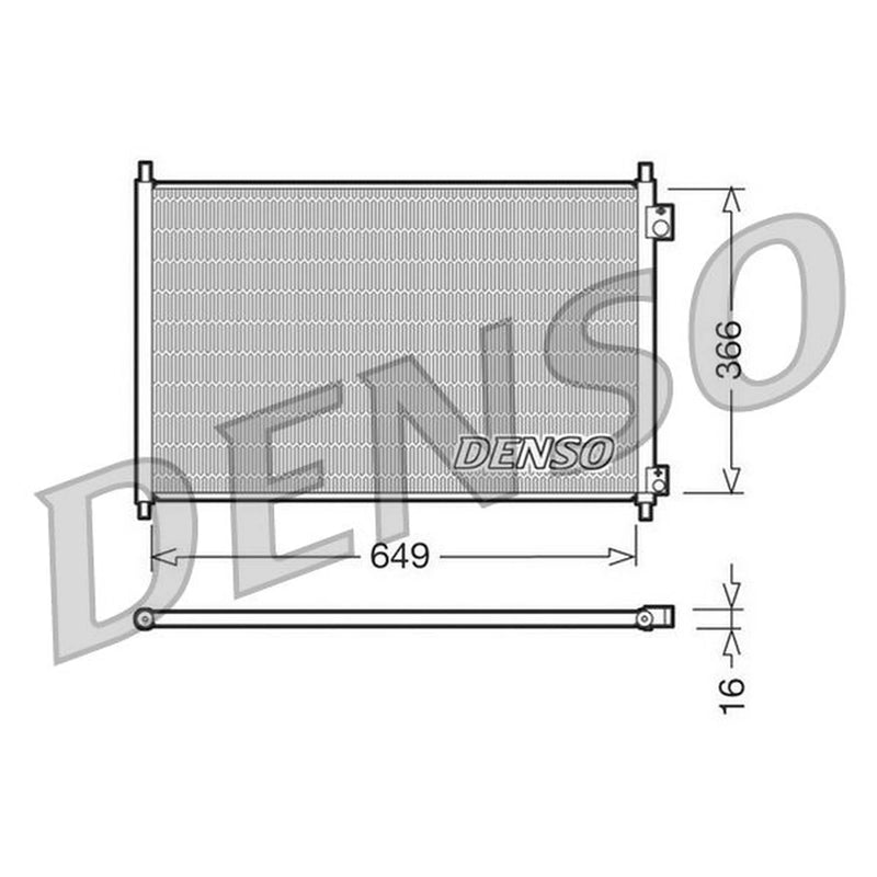 Denso Air Conditioning Condenser fits Honda Accord 1998-2003 1.8 2.0 2.3