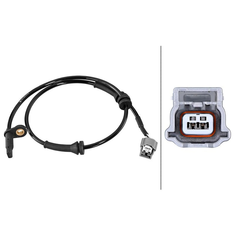 Hella ABS Wheel Speed Sensor Front fits Nissan Qashqai II 2013-2014 1.2 1.6 2.0