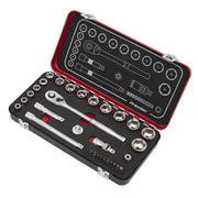 Sealey Premier Platinum Premier Platinum Socket Set 3/8"Sq Drive 31pc AK7921 Sealey Premier Platinum - Dynamic Drive