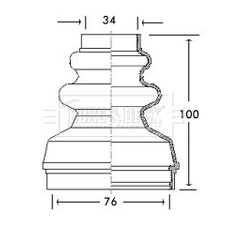 Borg & Beck Drive Shaft Bellow Kit transmission sided BCB2736