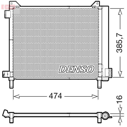 Denso Air Conditioning Condenser fits Nissan Micra IV 2010-2020 1.2