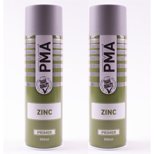 2x Autotek Professional Zinc Primer 500ml Spray Paint High Coverage Autotek - Dynamic Drive