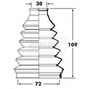 Borg & Beck Drive Shaft Bellow Kit Wheel Side Thermoplast BCB6074