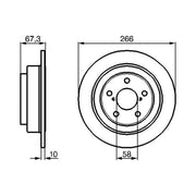 Bosch Front & Rear Brake Discs & Pads fits Subaru Forester 2002-2005 2.0