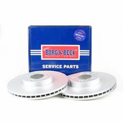Borg & Beck Front Vented & Rear Vented Brake Discs & Pads fits BMW X6 2008-2019