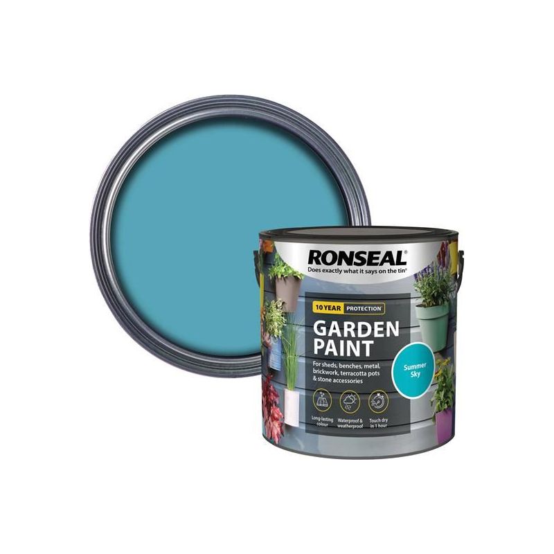Ronseal Garden Paint Summer Sky 2.5 litre Ronseal - Dynamic Drive