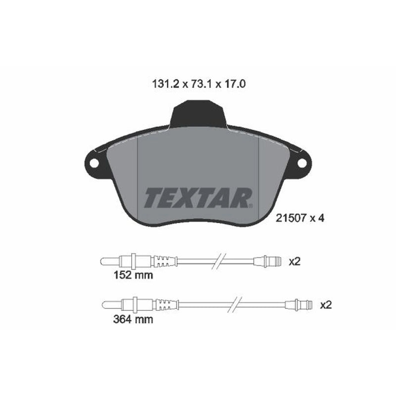 Textar Front Brake Pad Set 2150701