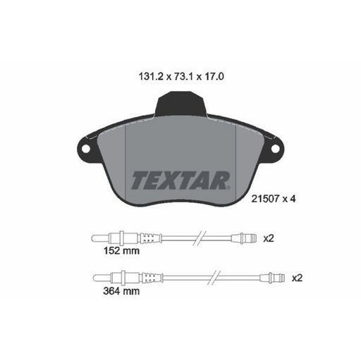 Textar Front Brake Pad Set 2150701