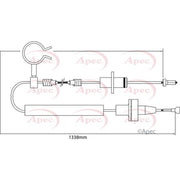 Apec Clutch Control Cable Pull fits Ford Escort 1995-2000 1.3 1.4 1.6 1.8