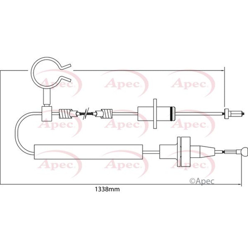 Apec Clutch Control Cable Pull fits Ford Escort 1995-2000 1.3 1.4 1.6 1.8