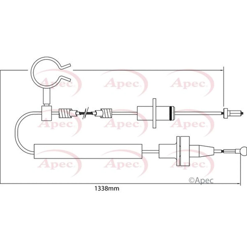 Apec Clutch Control Cable Pull CAB5002