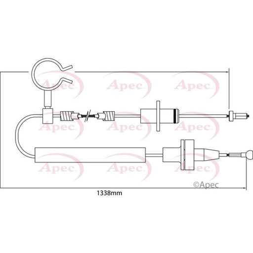 Apec Clutch Control Cable Pull CAB5002