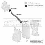 First Line Intercooler Turbo Charge Air Hose fits Alfa Romeo 156 1997-2005 1.9