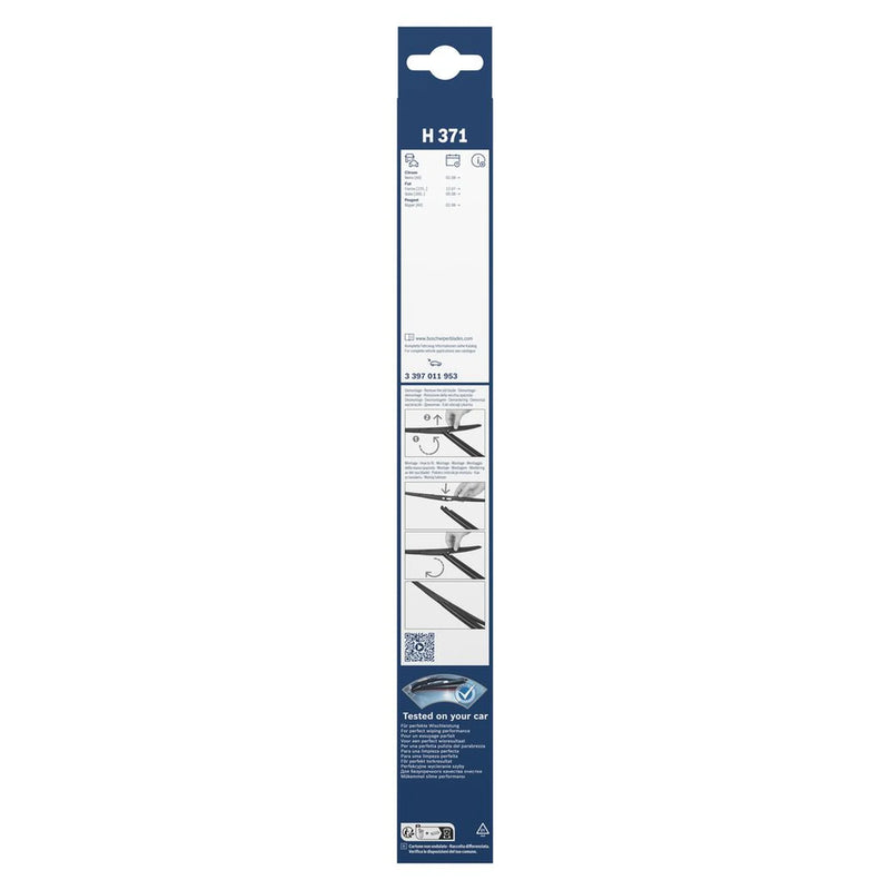 Bosch Conventional Wiper Blade 370mm — H371 fits Citroën Nemo 2009-2010 1.3 1.4