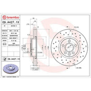 Brembo Xtra Front Brake / Discs & Pads fits Land Rover Range Rover Evoque