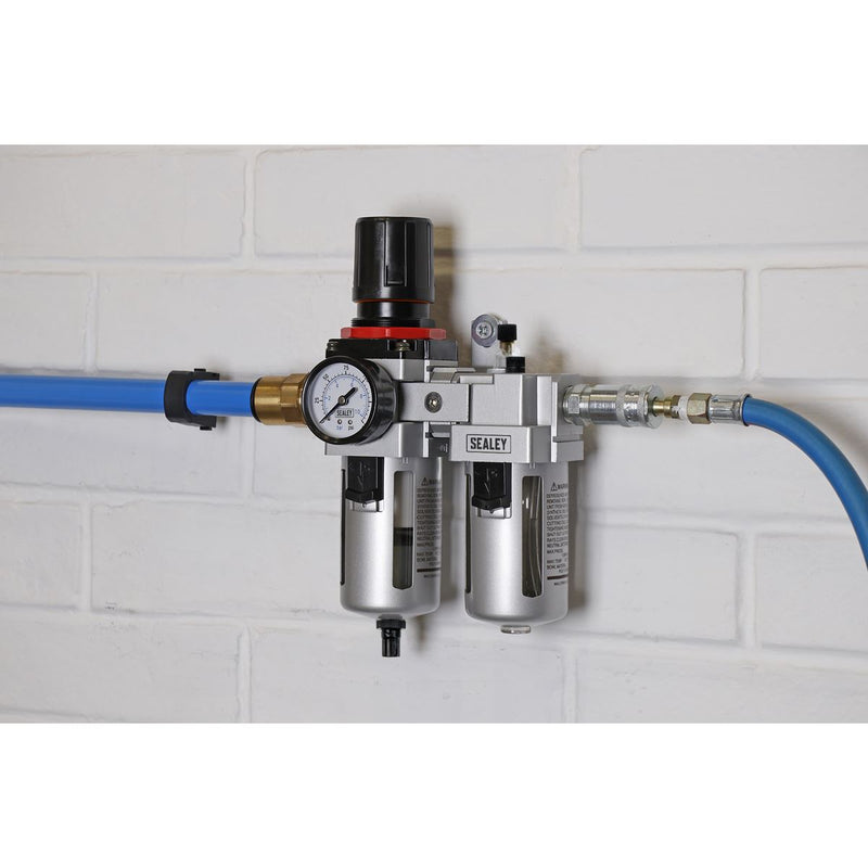 Sealey Air Filter/Regulator/Lubricator High Flow SA4001 Sealey - Dynamic Drive