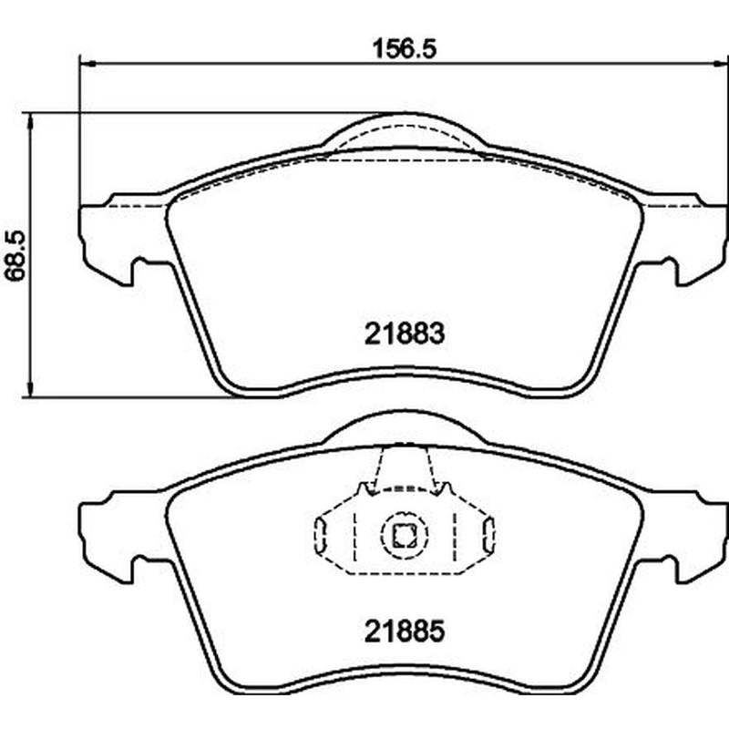 DON Front Brake Pad Set fits VW California T4 Camper 1994-2002 1.9 2.4 2.5