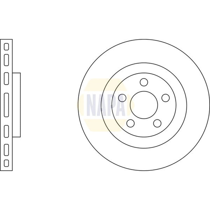 NAPA 2 x Vented Front Brake Discs NBD5669-x2