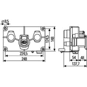 Hella Cable Junction Box Front As Front 8JE 340 165-001 1527353 8JE 340 165-001