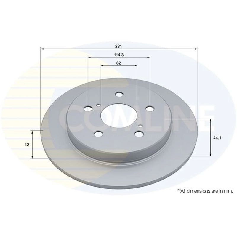 Comline Front & Rear Brake Discs & Pads fits Toyota Camry 2017 on 2.5