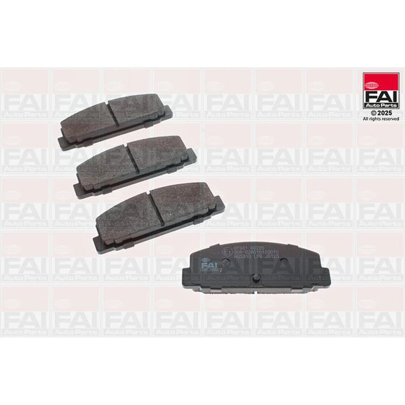 FAI Rear Brake Pad Set fits Mazda 323 F/P 1998-2004 1.6 1.9 2.0