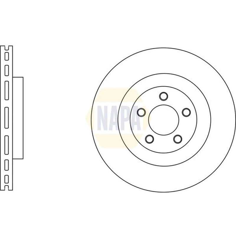 NAPA 2 x Vented Brake Discs fits Chrysler 300C 2004-2023 3.0 3.5 5.7