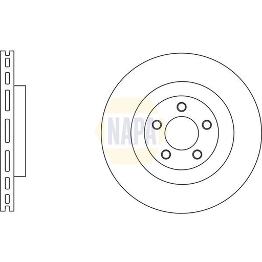 NAPA 2 x Vented Brake Discs fits Chrysler 300C 2004-2023 3.0 3.5 5.7