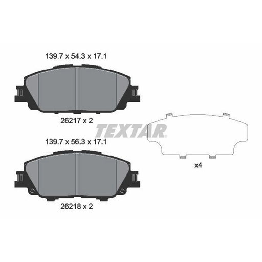 Textar Front Brake Pad Set 2621701