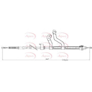 Apec Handbrake Cable Right Rear fits Hyundai I30 2011-2016 1.4 1.6