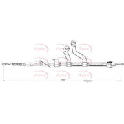 Apec Handbrake Cable Right Rear CAB1503